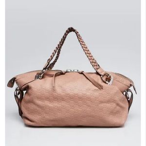 GUCCI
Antique Rose Guccissima Leather Bamboo Bar Medium Tote Bag